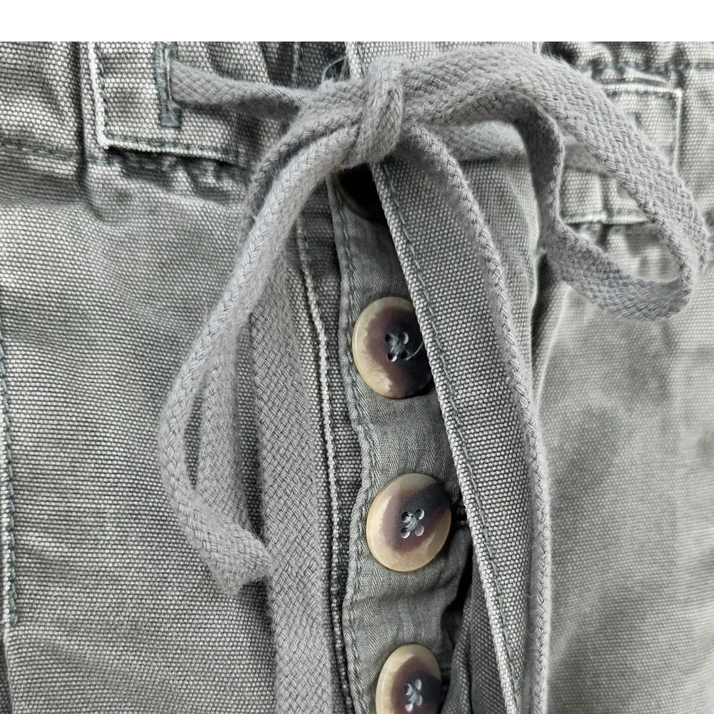 Free People Womens XS Margate Paper‎ Bag Pleated Pants in Green